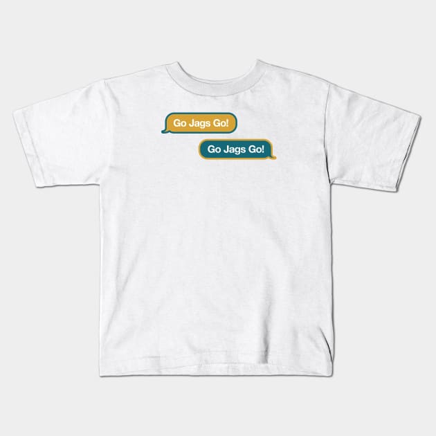 Go Jags Go Text Message Kids T-Shirt by Rad Love